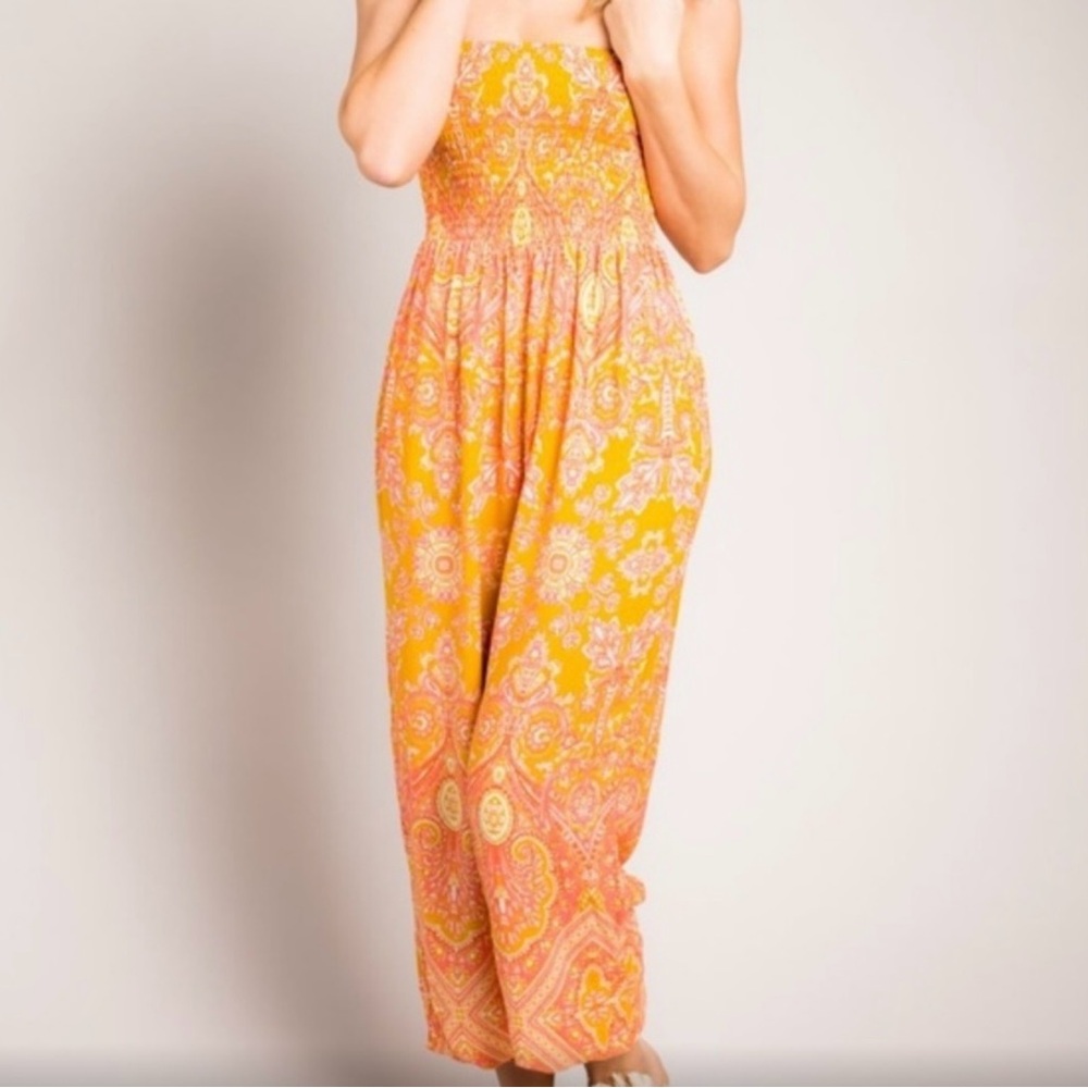NWOT FREE PEOPLE THINKING OF YOU SMOCKED JUMPSUIT!!! - Picture 4 of 4